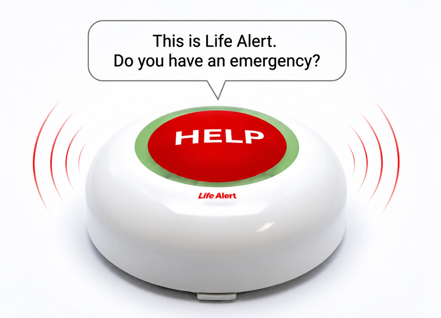 Life Alert Shower HELP Button with built-in two-way voice communication